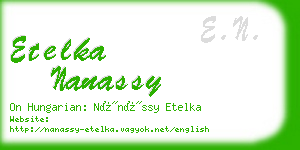 etelka nanassy business card